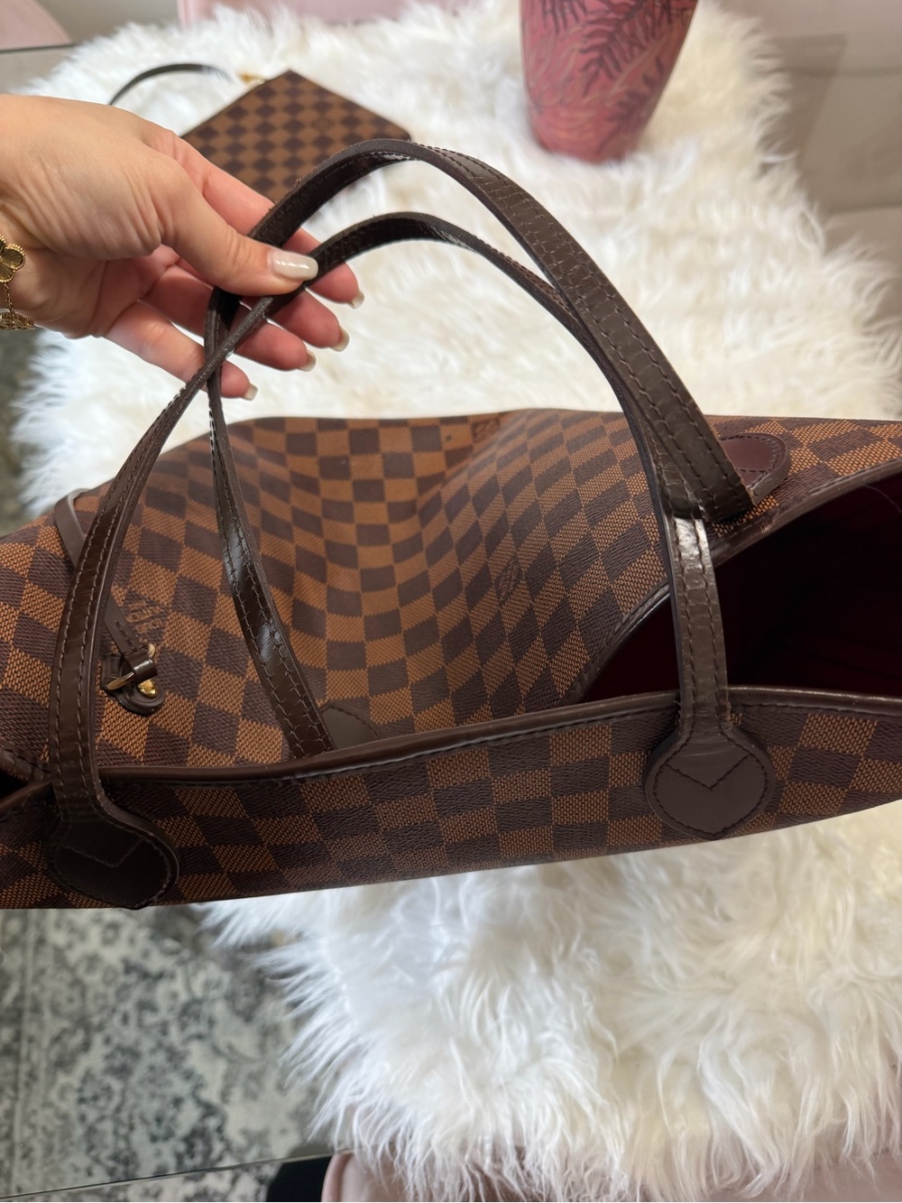 LOUIS VUITTON NEFERFUL DAMIER EBENE MM TOTE - Picture 3 of 13